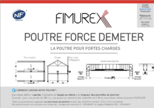 Produits Fimurex – Maisons individuelles - Planchers – Poutres - Poutre force - Demeter