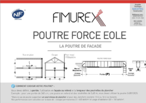 Produits Fimurex – Maisons individuelles - Planchers – Poutres - Poutre force - Eole